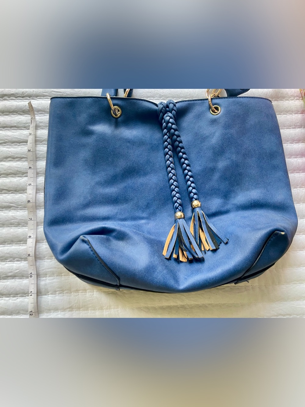 Imoshion Blue Braided Shoulder Bag - Picture 9 of 13